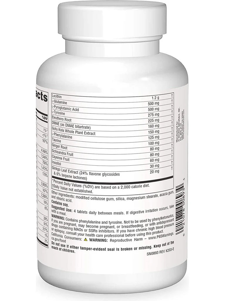 Mental Edge®, 240 tablets by Source Naturals