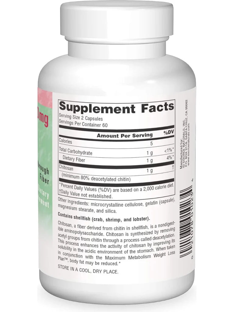 Diet Chitosan, 500mg, 120 Capsules by Source Naturals