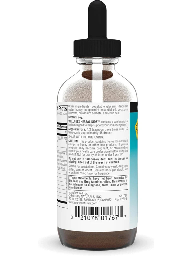 Wellness Herbal Kids™, 4 fl oz (118.28 ml) by Source Naturals