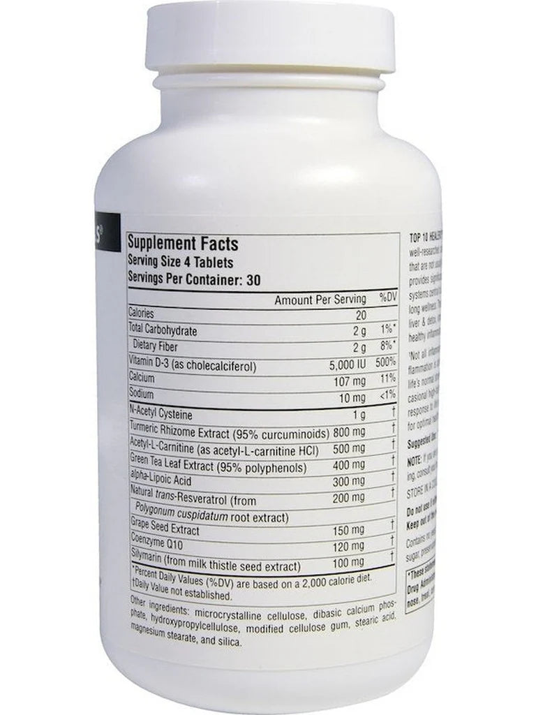 Top 10 Healers® 120 Tablets by Source Naturals