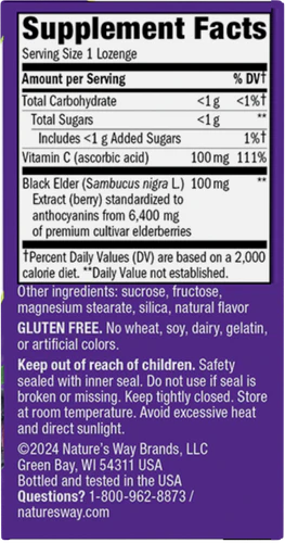 Original Sambucus Standardized Elderberry 30 Lozenges