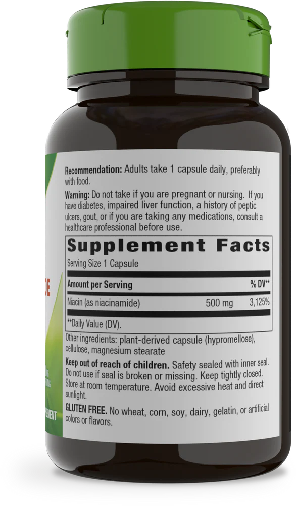 Niacinamide 500 mg 100 Capsules by Nature&