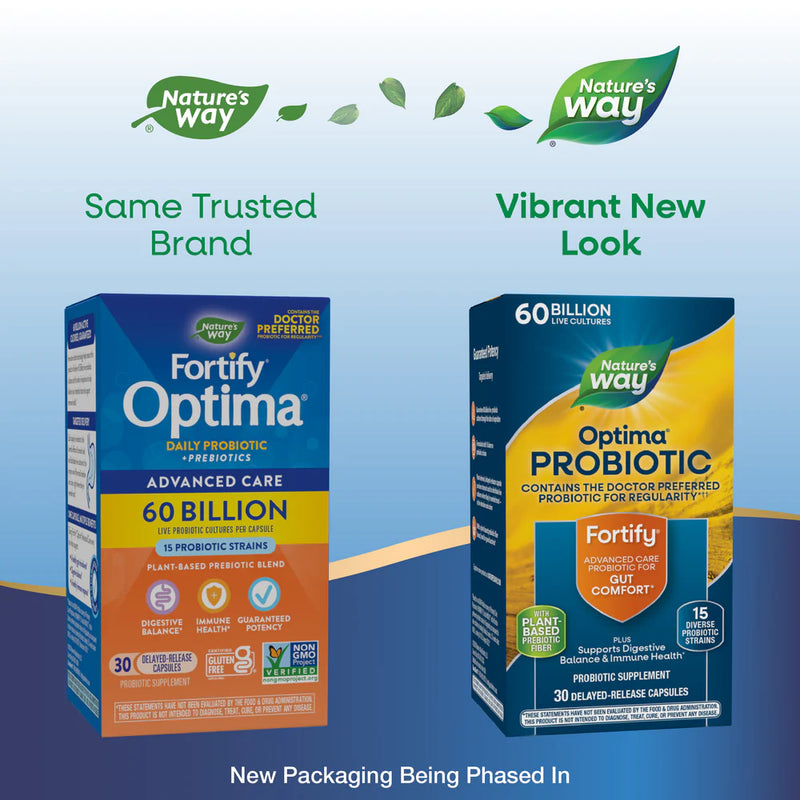Fortify® Optima® Advanced Care 60 Billion Probiotic + Prebiotics, 30 Capsules, by Nature&