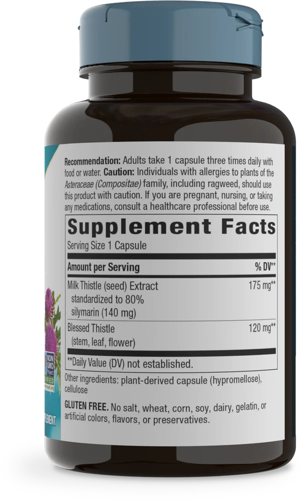 Milk Thistle Standardized 120 Veg Capsules by Nature&