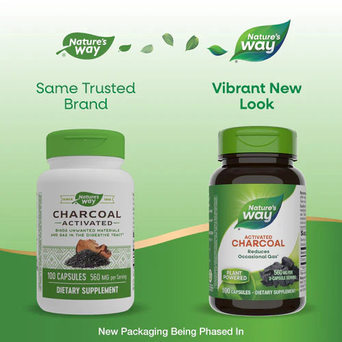 Activated Charcoal  560 mg 100 Capsules