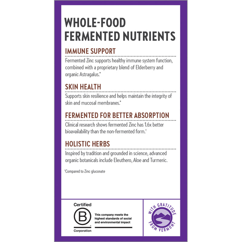 Fermented Zinc Food Complex 60 Tablets