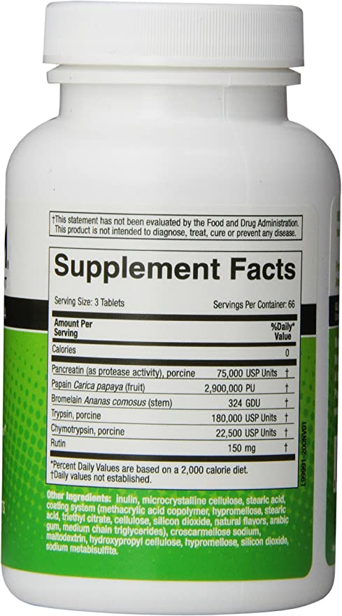 Medizym Systemic Enzyme Formula 200 Enteric - Coated Tablets