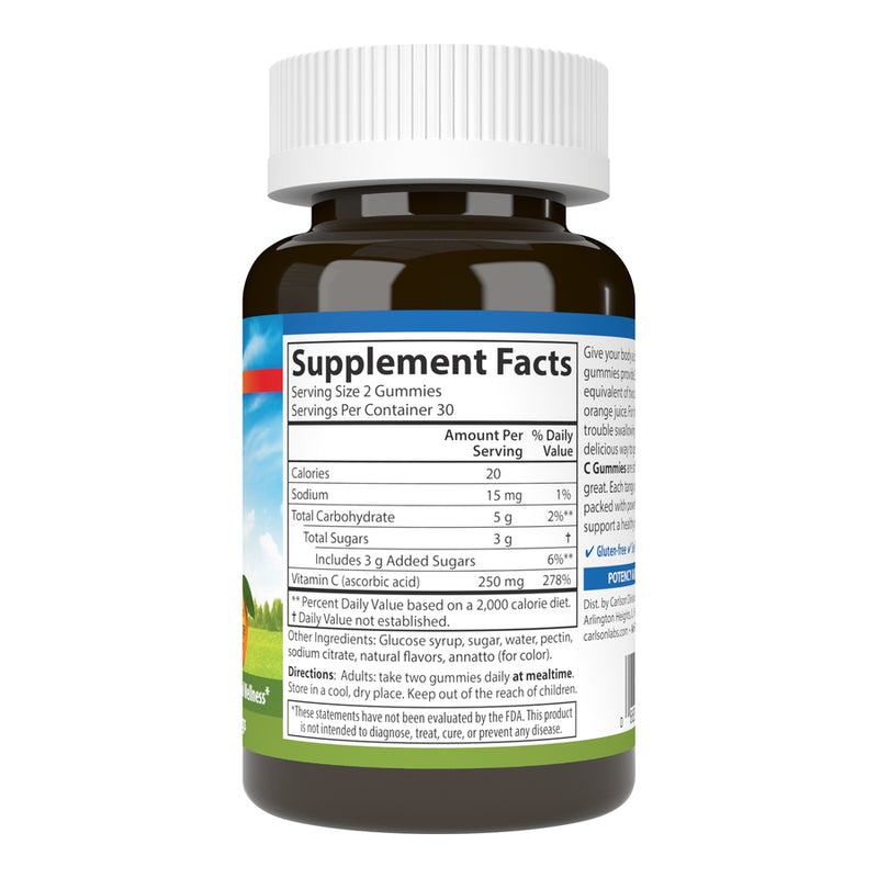 Vitamin C Gummies - 60 Vegetarian Gummies by Carlson