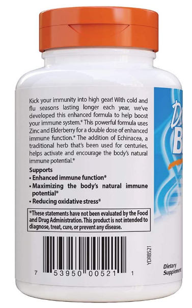 Immune Booster with Echinacea, Elderberry & Zinc, 120 Veggie Caps, by Doctor&