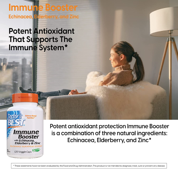 Immune Booster with Echinacea, Elderberry & Zinc, 120 Veggie Caps, by Doctor&