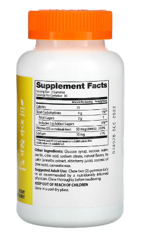 Vitamin D3 Gummies, Tropical Tango, 25 mcg (1,000 IU), 60 Gummies, by Doctor&