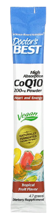 High Absorption CoQ10, Tropical Fruit, 200 mg, 30 Powder Stick Packs, 4.7 g Each, by Doctor&