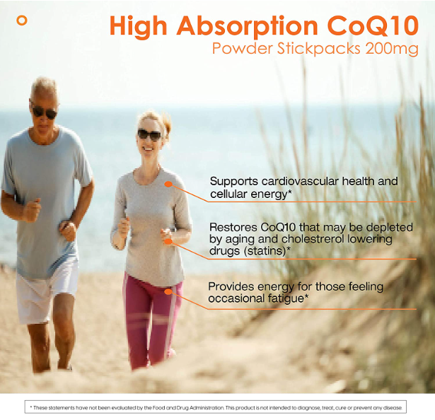 High Absorption CoQ10, Tropical Fruit, 200 mg, 30 Powder Stick Packs, 4.7 g Each, by Doctor&