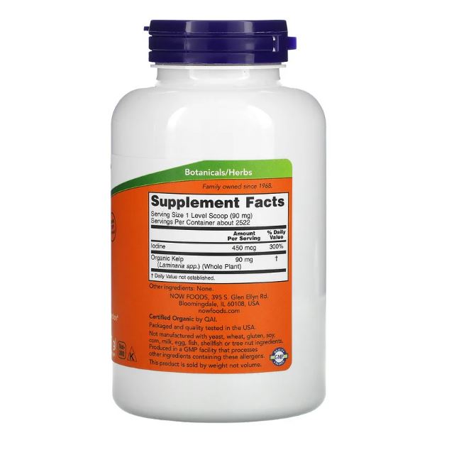 Organic Kelp Pure Powder 8 oz (227 g) by NOW