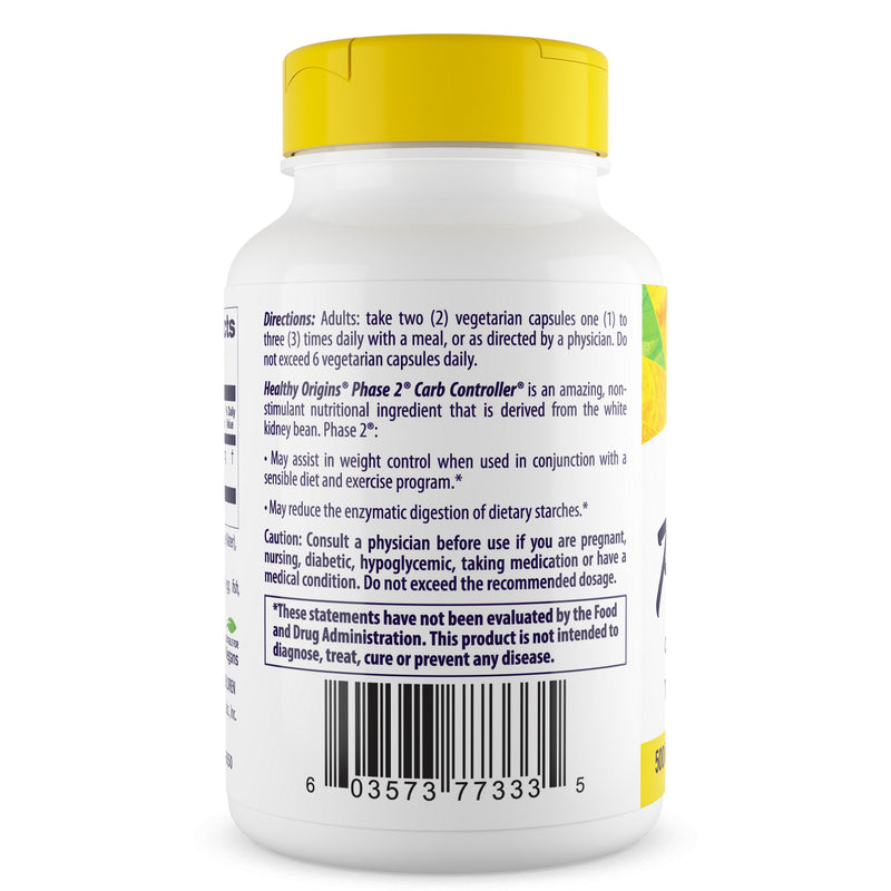 Phase 2 White Kidney Bean Extract 500 mg 180 Veggie Caps by Healthy Origins best price
