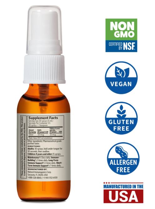 Bio-Active Silver Hydrosol Fine Mist Spray 10 ppm 1 fl oz (29 ml)