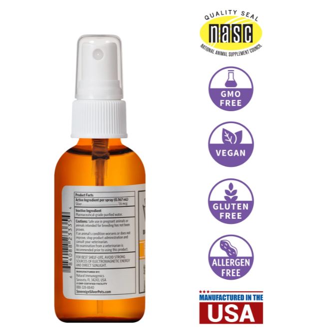 PETS Bio-Active Silver Hydrosol – Fine Mist Spray – 2oz