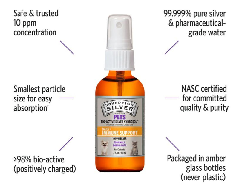 PETS Bio-Active Silver Hydrosol – Fine Mist Spray – 2oz