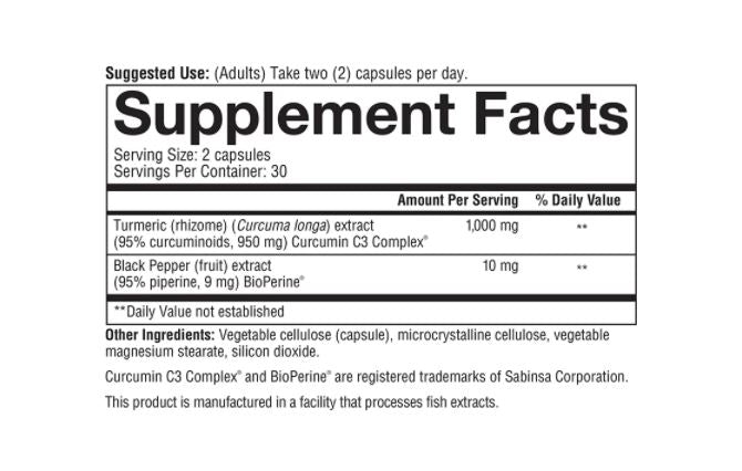 Turmeric Extra Strength - 60 Vegetarian Capsules by youtheory