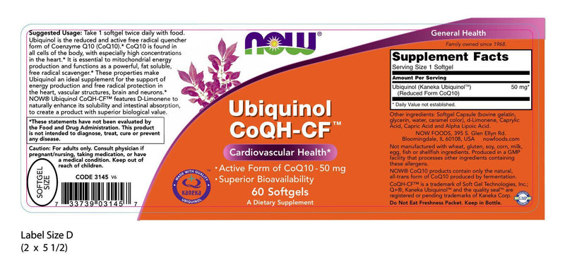 Ubiquinol CoQH-CF 50 mg 60 Softgels