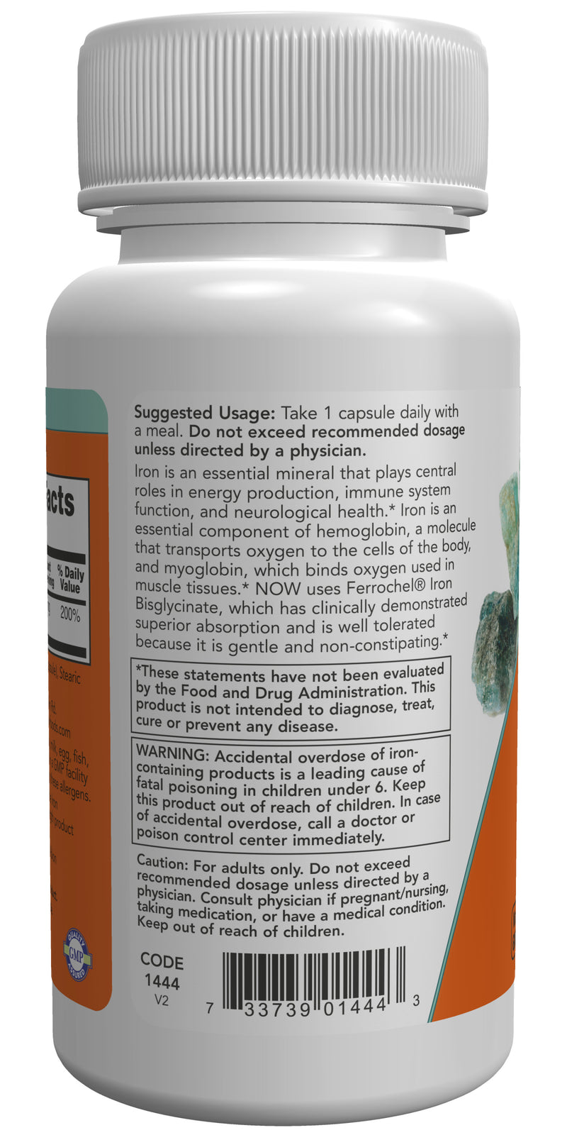 Iron Double Strength 36 mg 90 Veg Capsules by NOW