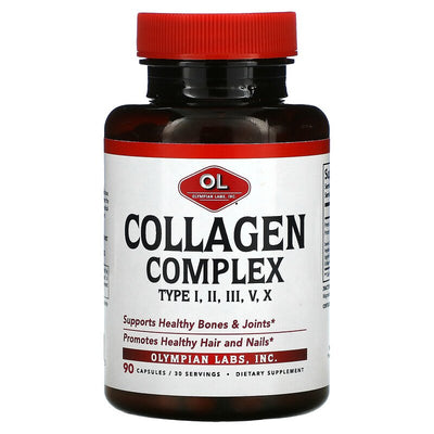 Collagen Complex Type I, II, III, V & X 90 Caps by Olympian Labs best price