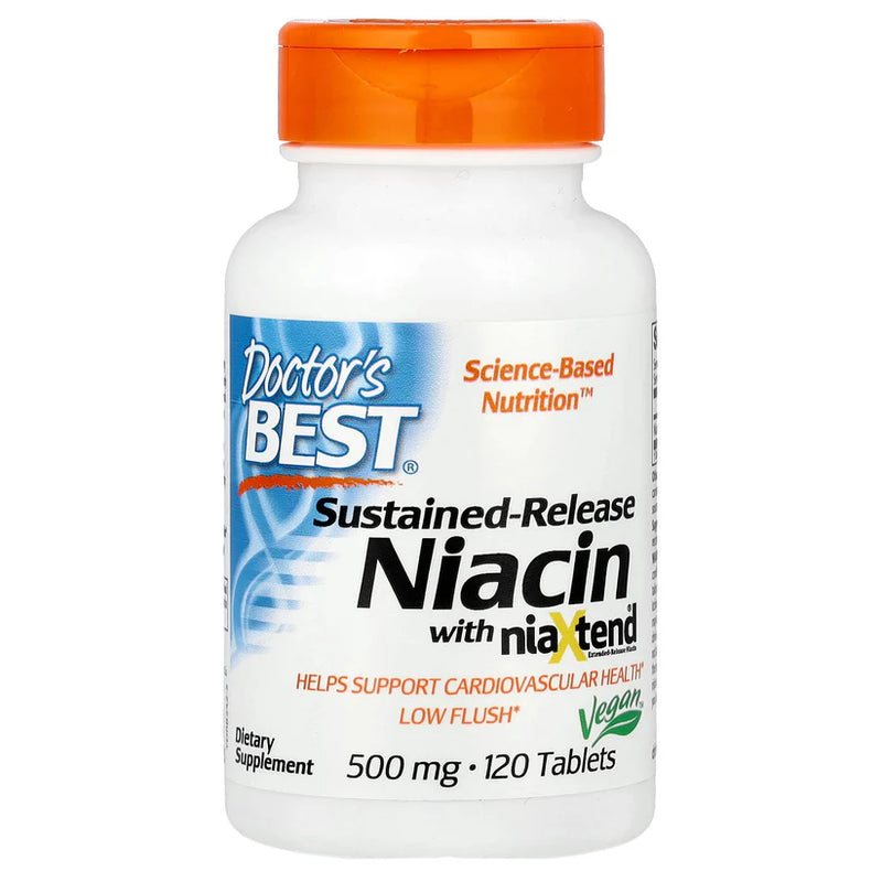 Time-Release Real Niacin 500 mg 120 Tablets