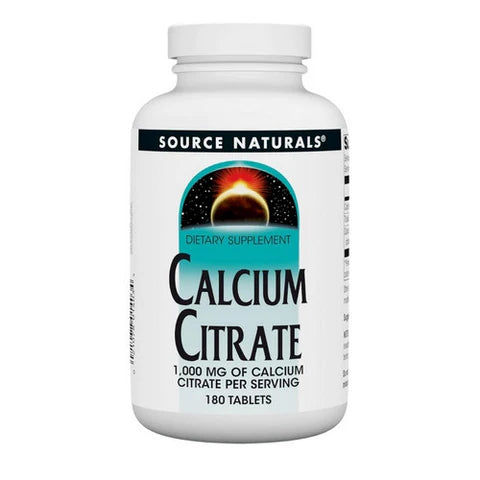 Calcium Citrate (1000 mg per serving) 180 Tabs by Source Naturals