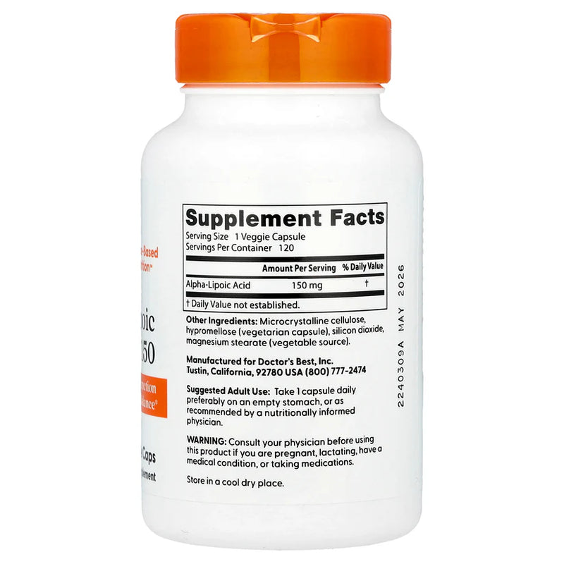 Alpha-Lipoic Acid 150 mg 120 Veggie Caps