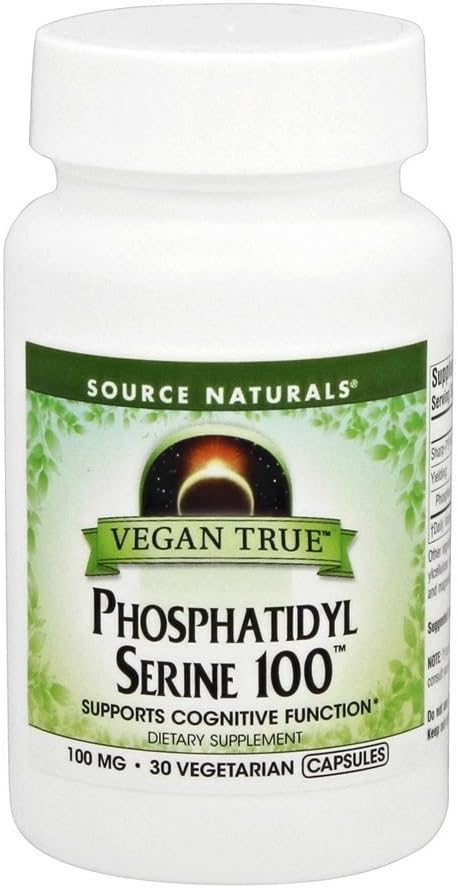 Vegan True® Phosphatidyl Serine 100™, 100 mg - 30 Vegetarian Capsules by Source Naturals