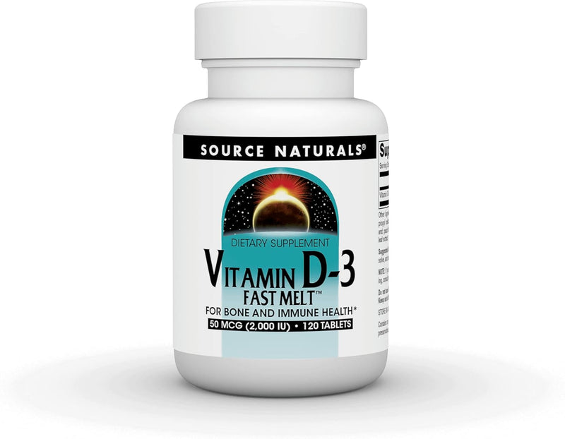 Vitamin D-3 Fast Melt  2000 IU - 120 Tablets by Source Naturals