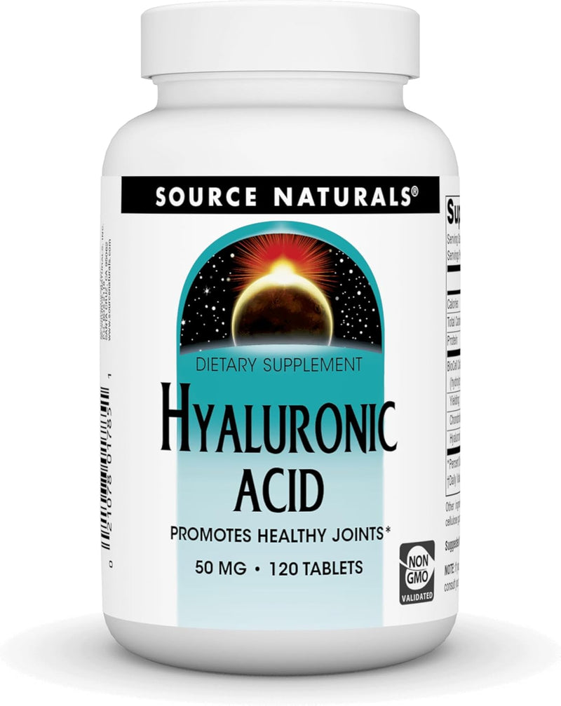 Hyaluronic Acid, 50mg, 120 Tablets by Source Naturals