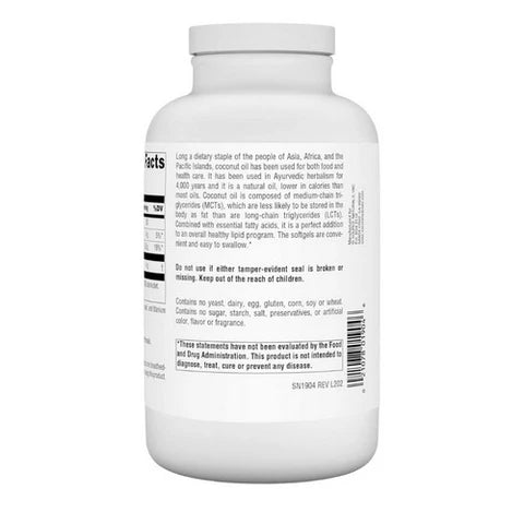 Extra Virgin Coconut Oil, 240softgels by Source Naturals