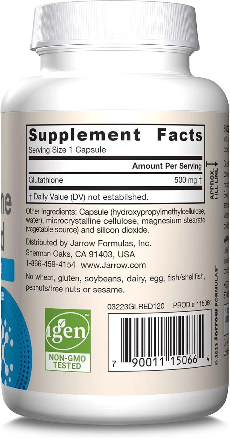Glutathione Reduced 500 mg 120 Veggie Caps