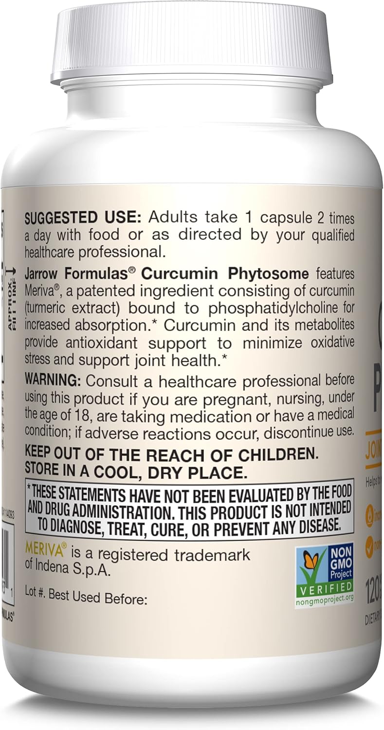 Curcumin Phytosome 500 mg 120 Veggie Caps