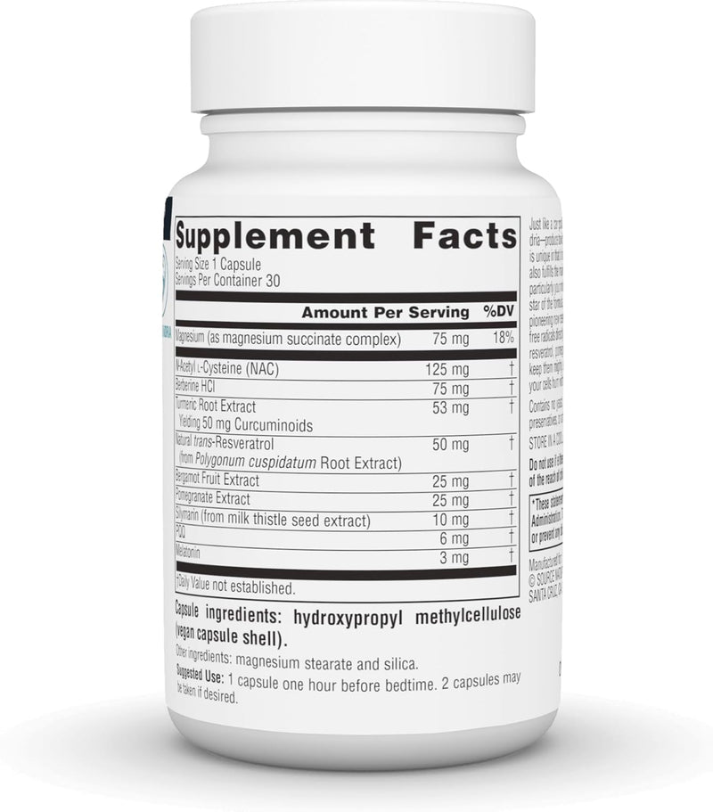 MitoNight™ With Melatonin, 30 Capsules by Source Naturals