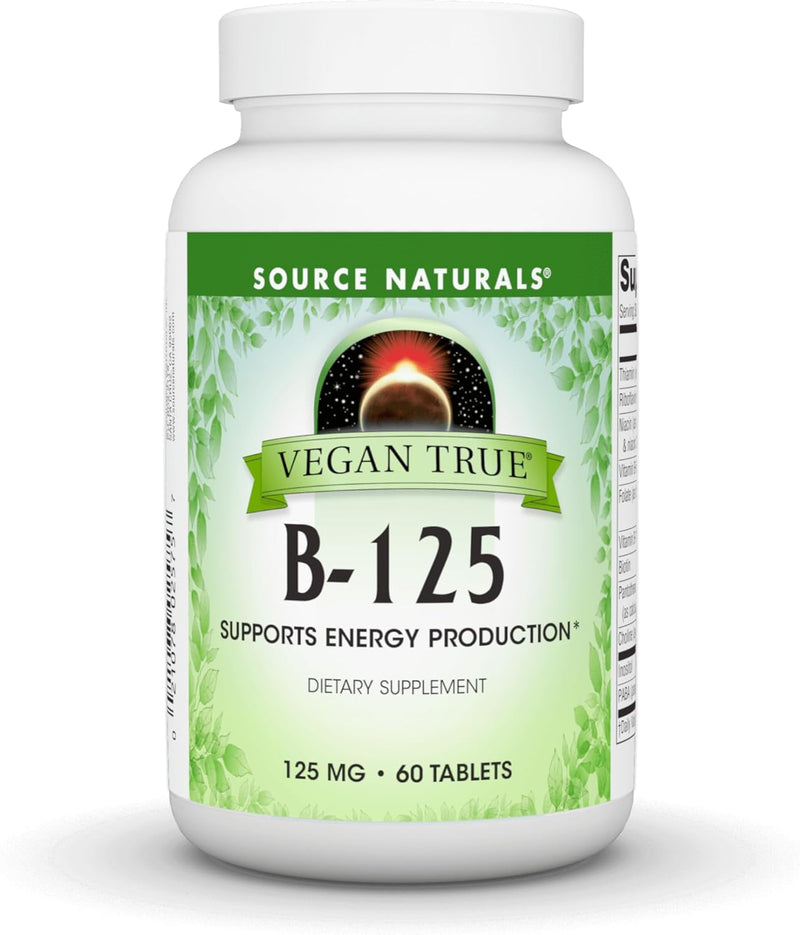 Vegan True B-125, 125 mg, 60 Tabs by Source Naturals