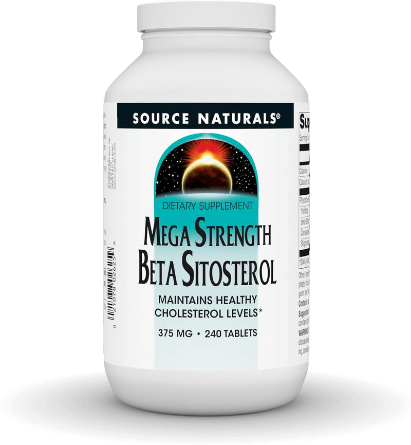 Mega Strength Beta Sitosterol, 375mg - 240 Tablets by Source Naturals