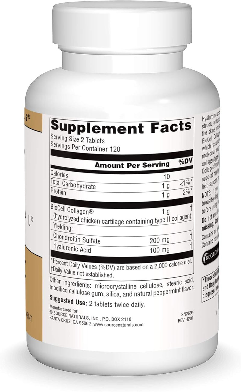 Skin Eternal®, Hyaluronic Acid, 50 mg - 240 Tablets by Source Naturals