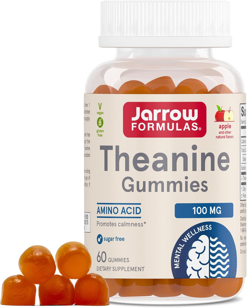Theanine Gummies Apple Flavor 100 mg 60 Gummies