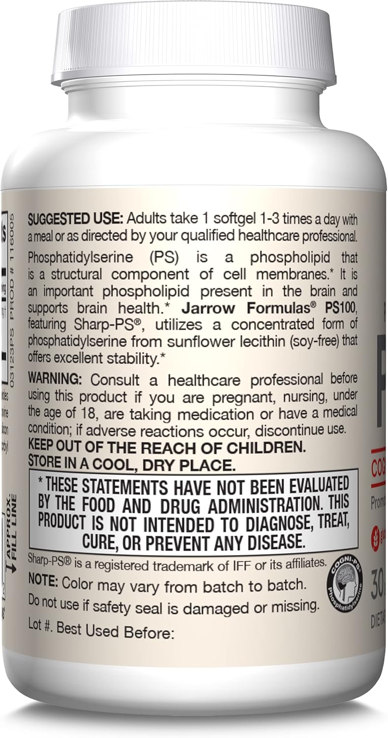 PS 100 Phosphatidylserine 100 mg 30 Softgels