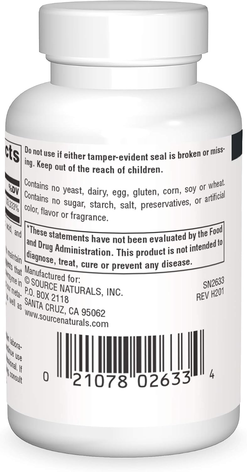 Biotin, 10,000 mcg, 120 Tablets by Source Naturals