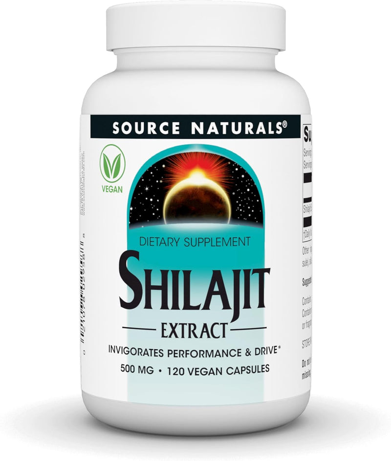Shilajit Extract , 500 mg , 120 Vegan Capsules by Source Naturals