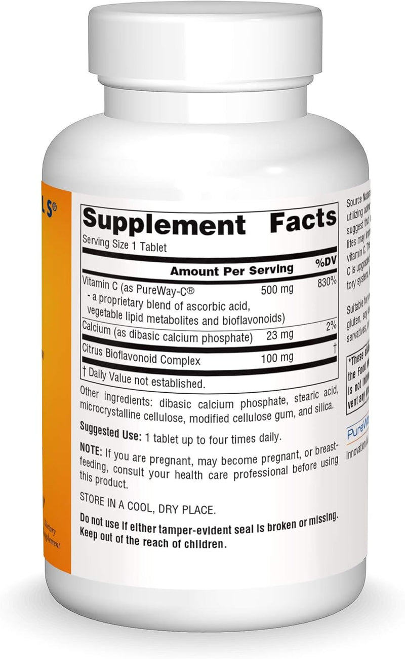 Metabolic C 500 mg 180 Tabs by Source Naturals