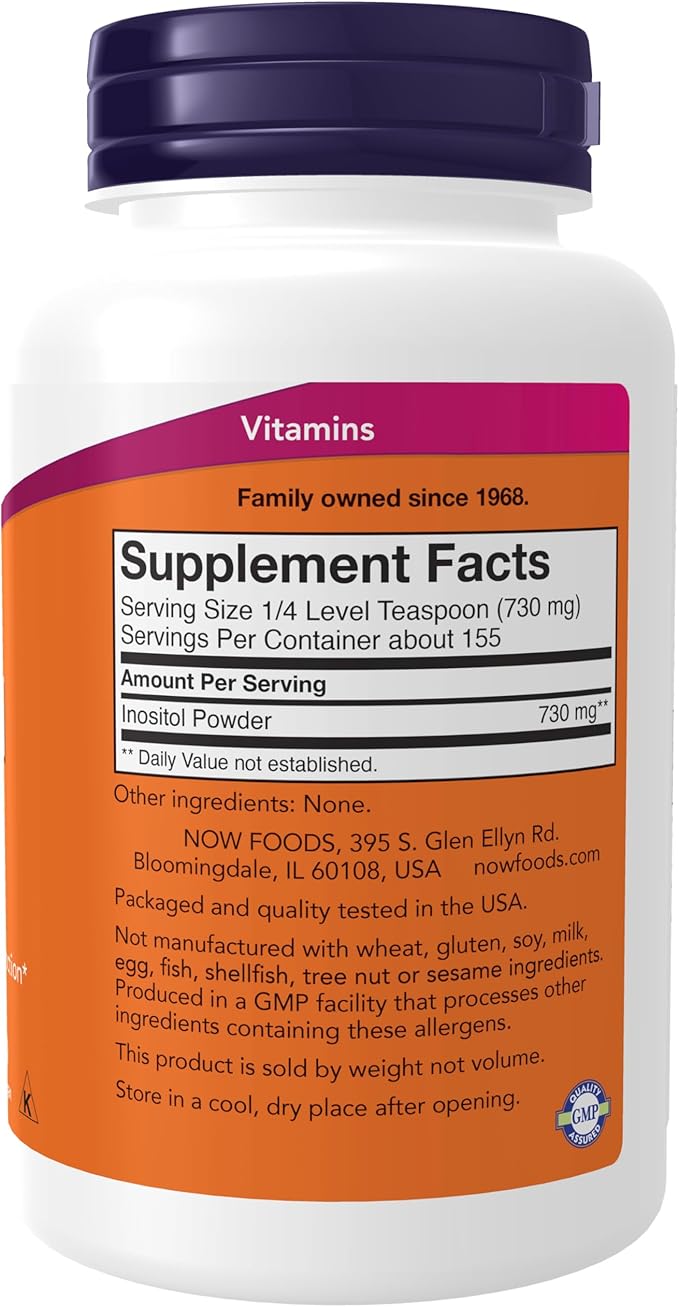 Inositol Powder, 4 oz (113 g) - 2 Pack by NOW