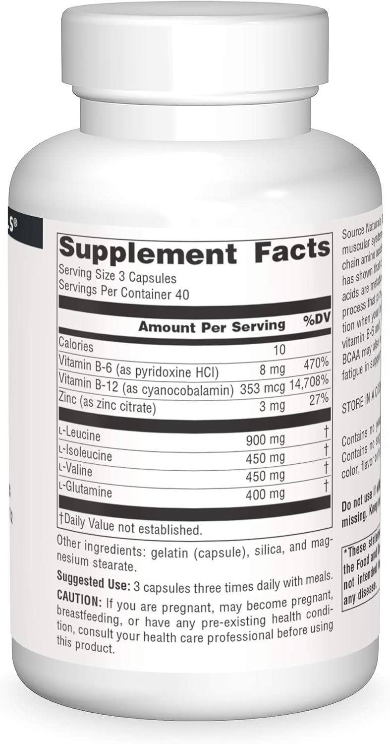 BCAA 120 Capsules by Source Naturals