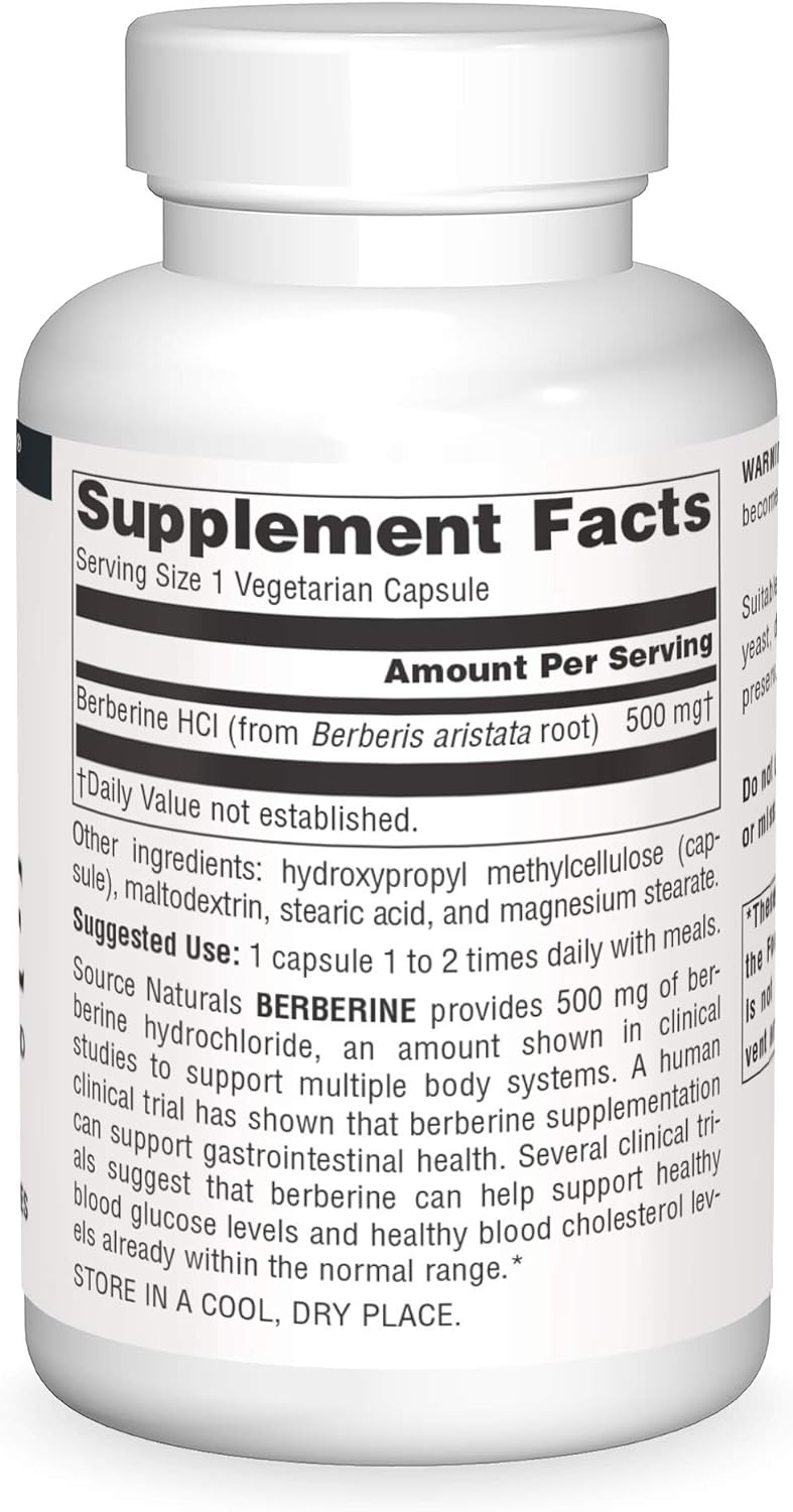 Berberine , 500 mg, 120 Vegetarian Capsules by Source Naturals