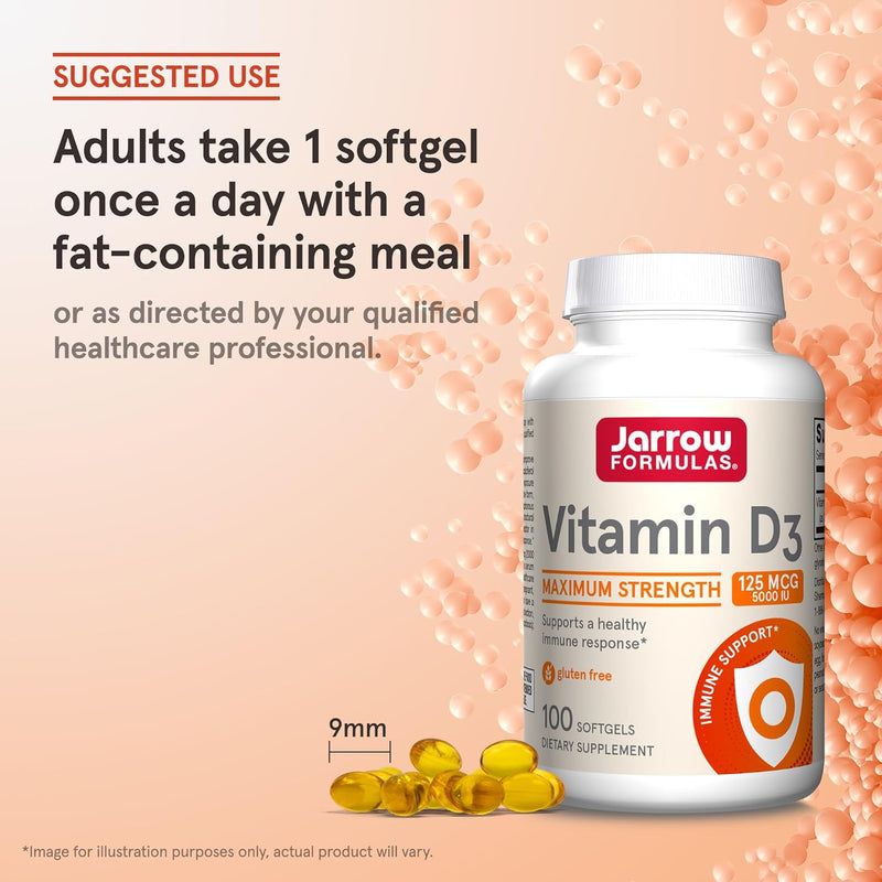 Cholecalciferol Vitamin D3 25 mcg (1000 IU) 200 Softgels