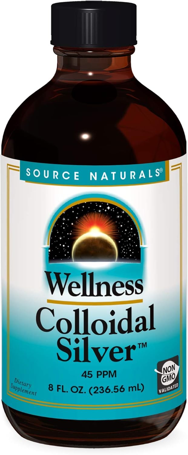 Wellness Colloidal Silver 45 ppm- 8 Fluid oz by Source Naturals