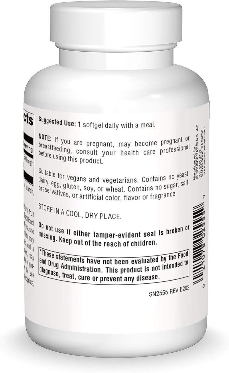 Omega-7, Sea Buckthorn Fruit Oil, 120 Vegan Softgels by Source Naturals